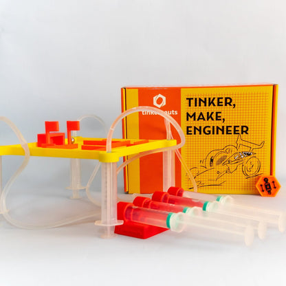 Hydraulic Highway (Ages 6+) (6 years or older) – STEM Kit for Kids | Tinkernauts