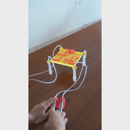 Demo video of a child performing a hands-on STEM learning activity using a DIY kit – Tinkernauts