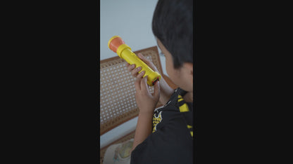 Video showing a child performing a hands-on STEM science experiment using a DIY kit – Tinkernauts