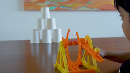 Demo video of a child assembling and testing a STEM DIY educational kit – Tinkernauts